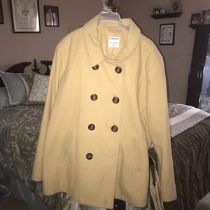 Tan peacoat